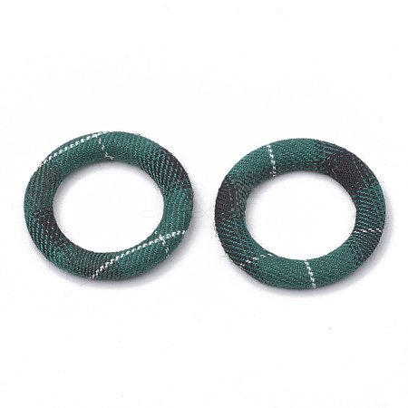 Cloth Fabric Covered Linking Rings WOVE-N009-04D-1