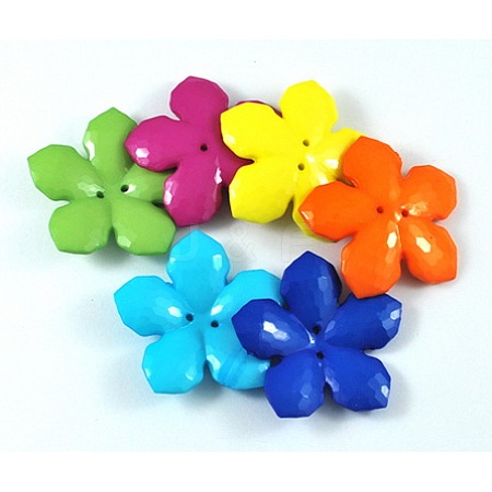 Colorful Acrylic Buttons X-MACR-S066-M-1