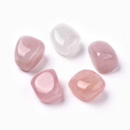 5Pcs Natural Rose Quartz Beads G-FS0002-11-1