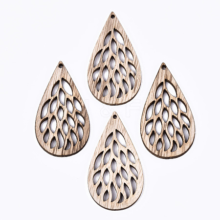 Unfinished Hollow Wood Big Pendants WOOD-N006-90-1