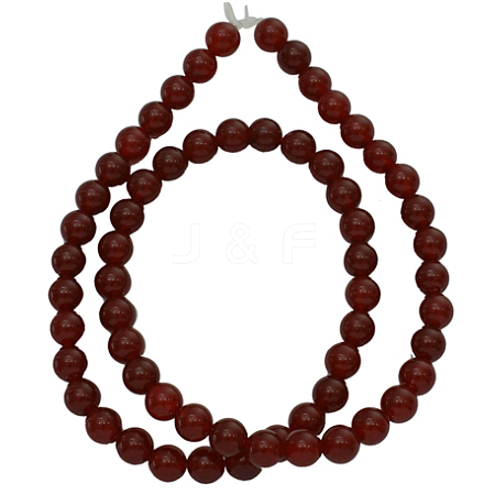 Natural White Jade Beads Strands X-JB6mm-07-1