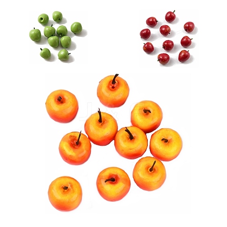 30Pcs 3 Style Mini Clay Imitation Apples DJEW-CA0001-31-1