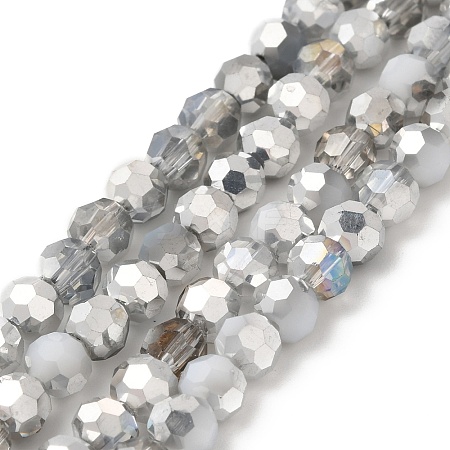 Electroplate Glass Beads Strands EGLA-P048-B05-1
