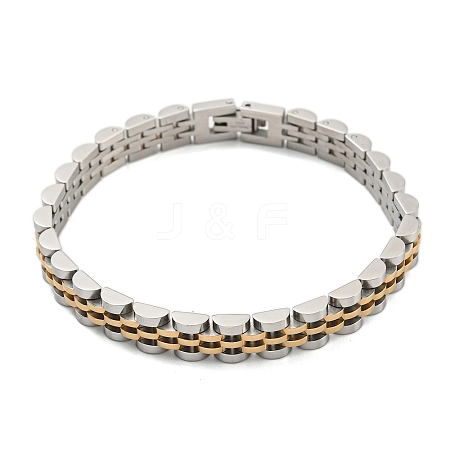 Ion Plating(IP) 304 Stainless Steel Thick Link Chain Bracelet BJEW-G649-09B-E-1