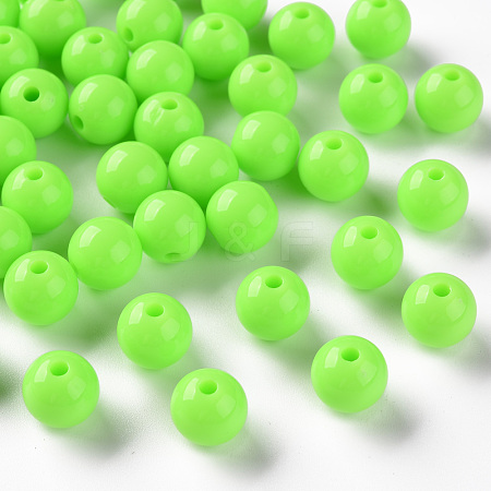 Opaque Acrylic Beads MACR-S370-C10mm-A30-1