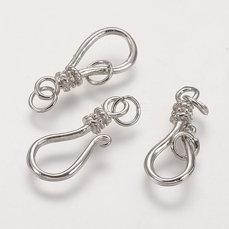Brass S-Hook Clasps LS-KK-H375-P-1