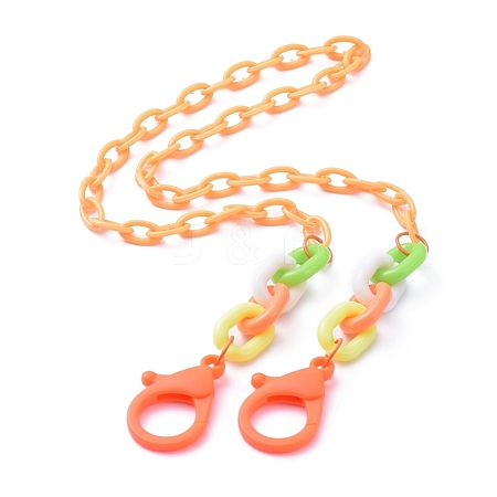 Personalized ABS Plastic Cable Chain Necklaces NJEW-JN02847-02-1