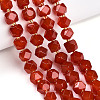 Natural Carnelian(Dyed & Heated) Beads Strands G-T140-09B-3