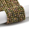 Natural Unakite Beads Strands G-G189-D14-03-1