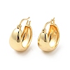 Rack Plating Brass Thick Tube Hoop Earrings for Women X-EJEW-G311-03G-1