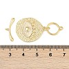 Brass Toggle Clasps KK-K391-16G-4