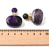 Natural Amethyst Perfume Bottle Pendants G-L623-07G-05-3
