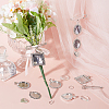 DIY Blank Dome Alloy Glass & Iron Brooch Jewelry Making Kits for Wedding Bouquet Ornaments DIY-UN0006-25-3