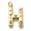 Brass Micro Pave Clear Cubic Zirconia Pendants KK-G521-01G-H-1