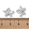 Brass Micro Pave Clear Cubic Zirconia Charms KK-H482-09P-01-3