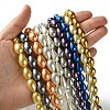 Teardrop Grade A Glass Pearl Beads Strands HY-E001-08-4