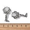 Angel Brass Natural Quartz Crystal Pendants KK-D361-02AS-18-3