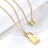 304 Stainless Steel Rolo Chain Pendant Necklaces NJEW-S444-01G-23-1