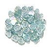 UV Plating Rainbow Iridescent Acrylic Beads OACR-G012-11B-3