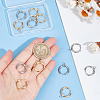 12Pcs 2 Colors 201 Stainless Steel Huggie Hoop Earring Findings STAS-UN0056-80-4