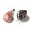 Natural Orange & Grey Sunstone Pendants G-H259-07P-02-3