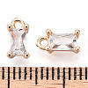 Brass Cubic Zirconia Charms X1-KK-S350-367N-3