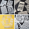 Plastic & Stainless Steel Drawing Stencil DIY-TA0003-19-11