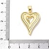 Two Tone Brass Micro Pave Clear Cubic Zirconia Pendants KK-L268-025G-02-3