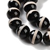 Natural Tibetan Striped Pattern dZi Agate Beads Strands G-B084-A04-01-4