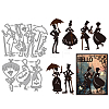 Retro Gentleman & Lady Carbon Steel Cutting Dies Stencils DIY-WH0309-3072-1