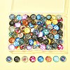 100Pcs Printed Glass Half Round Dome Cabochons GGLA-FS0001-13-9
