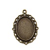 Zinc Alloy Pendant Settings for Cabochon & Rhinestone X-PALLOY-A15257-AB-FF-1