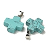 Synthetic Turquoise Pendants G-Z067-06P-04-2