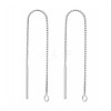 Anti-Tarnish Rhodium Plated 925 Sterling Silver Stud Earring Findings STER-E051-B-01P-1