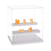 3-Tier Assembled Trasparent Plastic Toys Action Figures Display Riser Boxs ODIS-WH0029-75-1