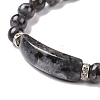 Natural Labradorite Stretch Bracelets BJEW-K164-B08-2