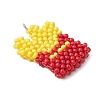 Glass Seed Beaded Fried Chip Pendants PALLOY-MZ00536-3