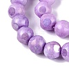 Ombre Effect Dyed Electroplate Opaque Glass Beads Strands EGLA-Q130-01A-13-4