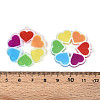 Pride Style Printed Acrylic Rainbow Pendants SACR-B005-01C-3