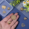 10Pcs 5 Styles Brass Filigree Pendants KK-SC0007-47-3