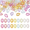  225 Pcs 9 Colors Transparent Acrylic Linking Rings MACR-TA0001-30-2