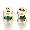 Brass Cubic Zirconia Charms KK-S356-067A-NF-1
