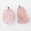 Natural Rose Quartz Pendants G-G884-A07-1