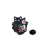 Halloween Flower Cat Shaped Enamel Pins PW-WG057AC-01-1