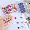 96Pcs 12 Colors Food Grade Eco-Friendly Silicone Abacus Beads SIL-SC0001-87C-3