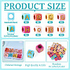 48G 8 Colors Opaque Acrylic Beads OACR-TA0003-51-3