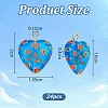 24Pcs Millefiori Glass Pendants PALLOY-PH01827-4