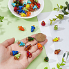 48Pcs 8 Colors Handmade Lampwork Bumpy Beads LAMP-PA0001-52-3
