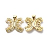Brass Clear Cubic Zirconia Pendants KK-G446-13G-1