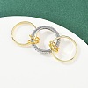 Brass Micro Pave Cubic Zirconia Finger Rings RJEW-D325-01PG-06-3